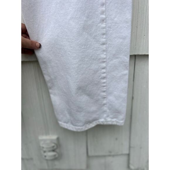 Vintage Levi's L2 White‎ High Waisted Wide Leg Jeans Double Button Zip Fly Sz 10 - Picture 6 of 11